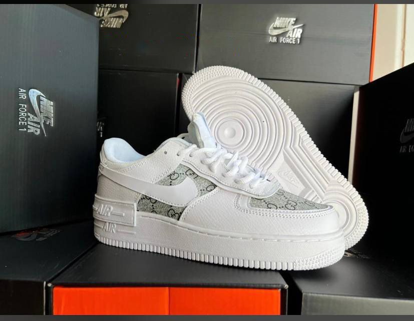 Nike x Gucci Air Force 1 Shadow GG Women’s Sneakers | Luxury Custom Shoes THE SNUG SPOT
