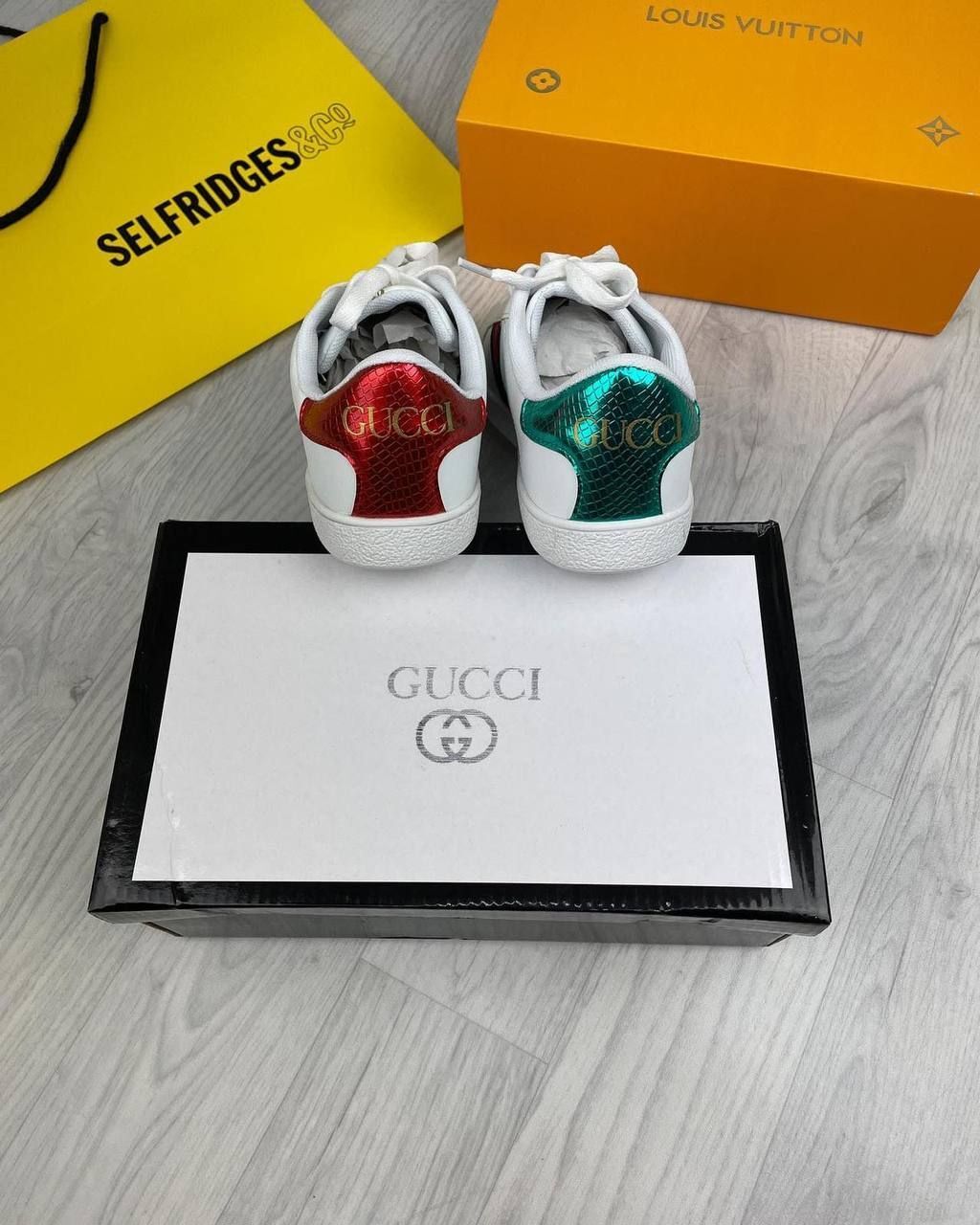 Gucci Ace Bee Women’s White Sneakers | Luxury Designer Casual Shoes THE SNUG SPOT