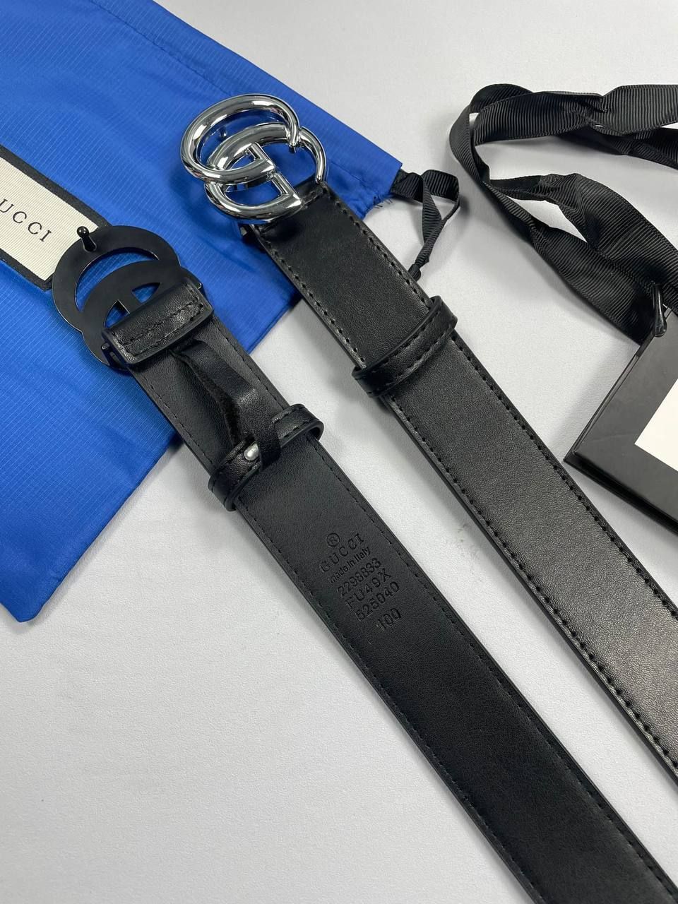 Gucci GG Monogram Black Belt Pearl Crystal Buckle | Luxury Designer Belt THE SNUG SPOT