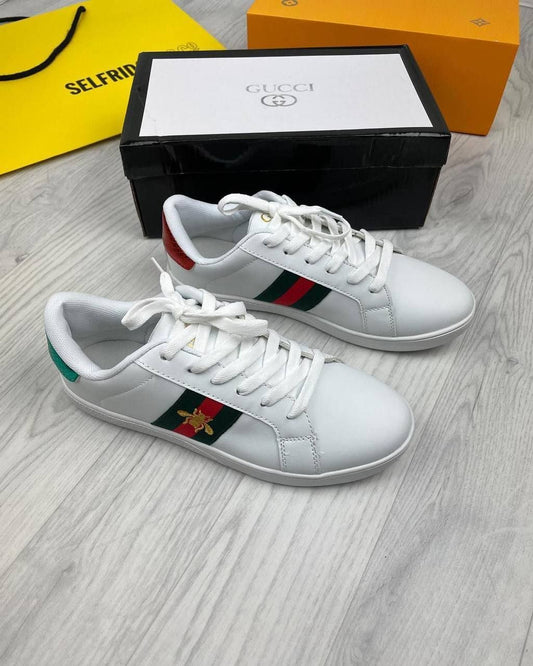 Gucci Ace Bee Women’s White Sneakers | Luxury Designer Casual Shoes THE SNUG SPOT