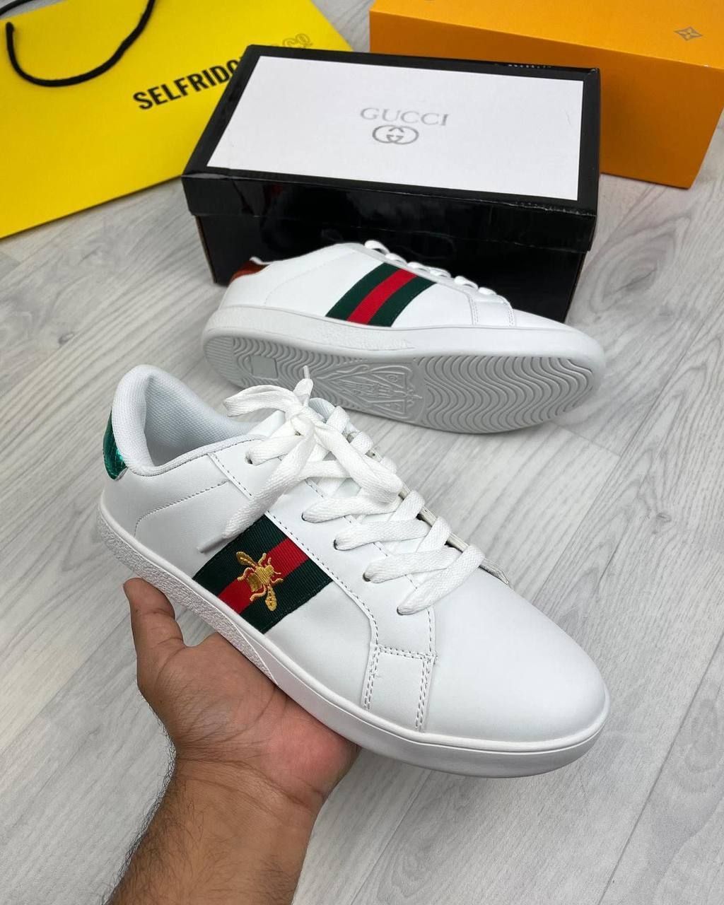 Gucci Ace Bee Women’s White Sneakers | Luxury Designer Casual Shoes THE SNUG SPOT