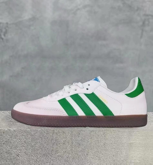 Adidas Samba OG Trainers For Women's White Green FLEXORA
