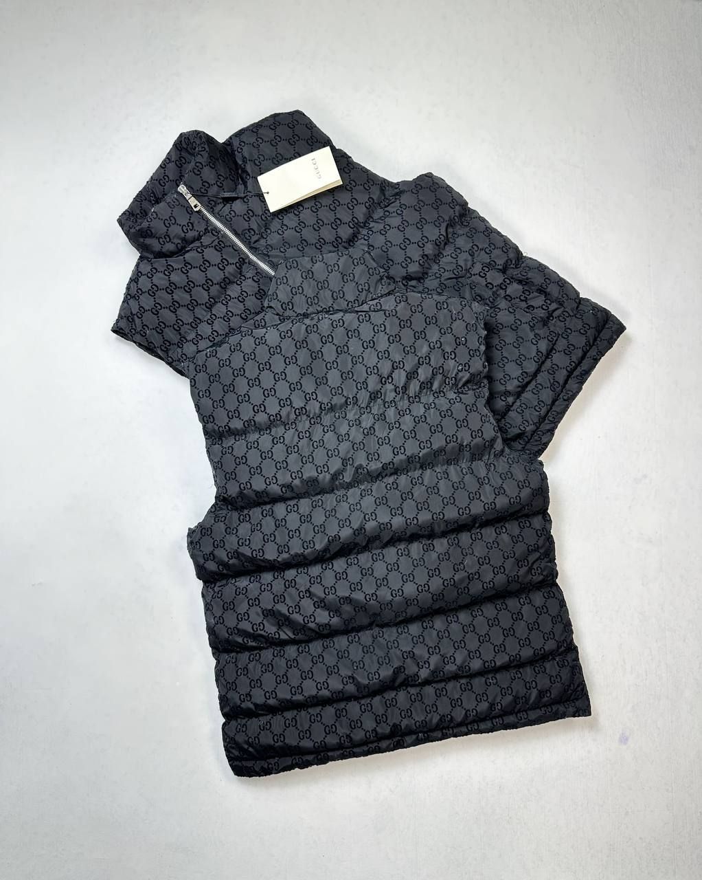 Gucci Black GG Down Vest Bodywarmer 
