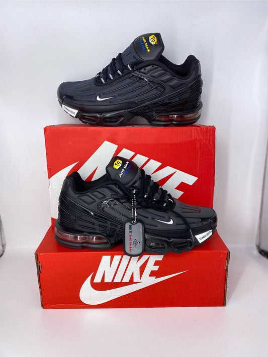 Nike Air Max Plus 3 black wolf grey blue yellow men’s sneakers side view