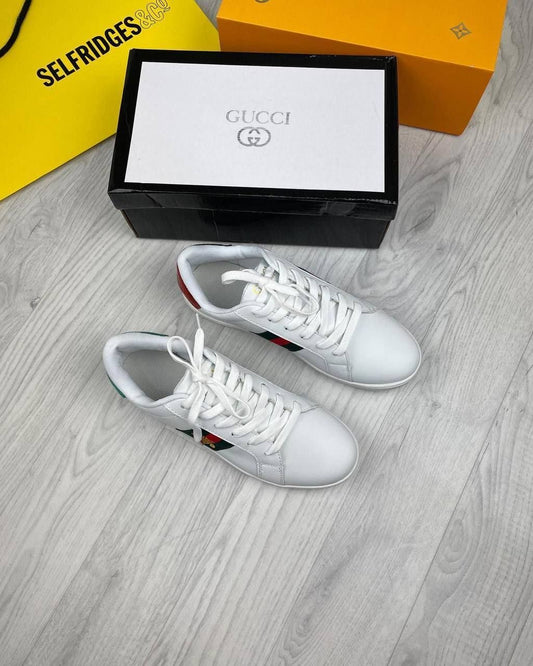 Gucci Ace Bee Women’s White Sneakers 